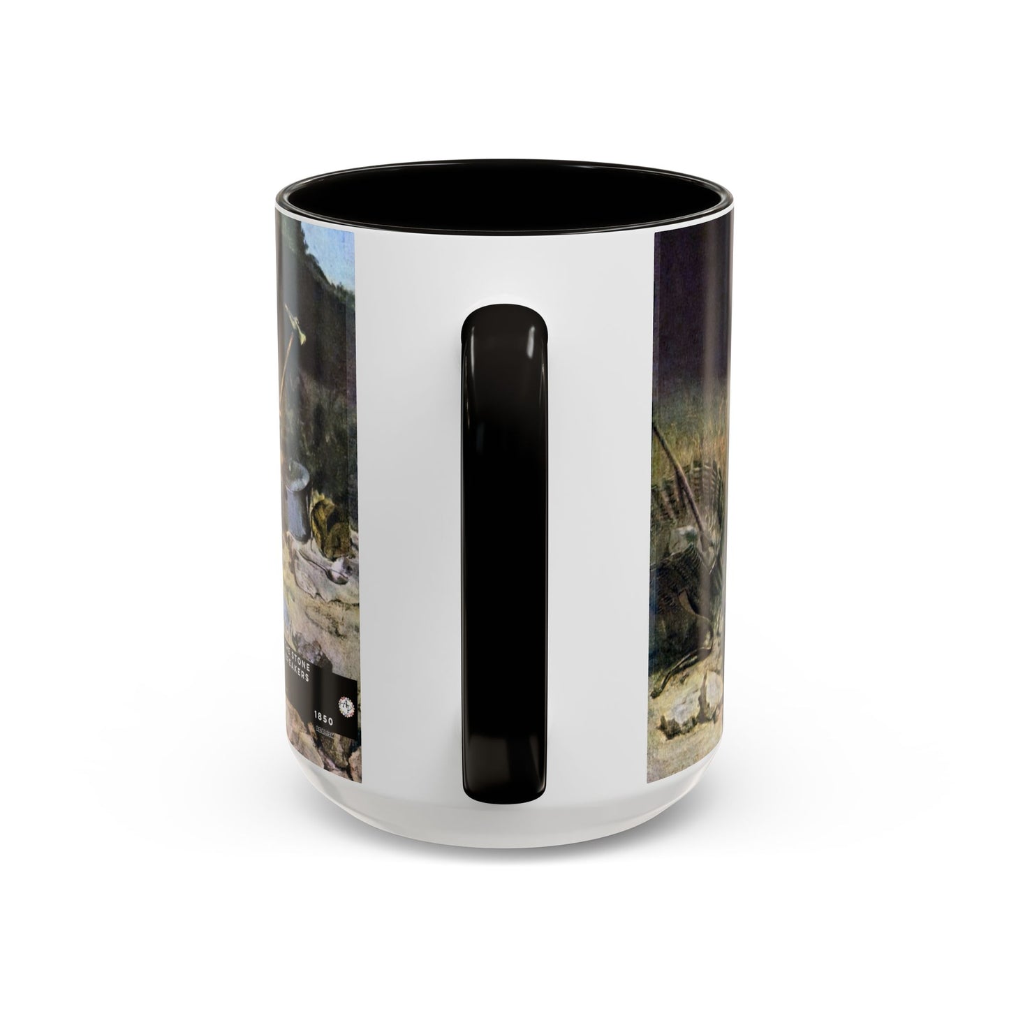 Courbet, Gustave - The Stone Breakers (1850) - Colorful Accent Mugs