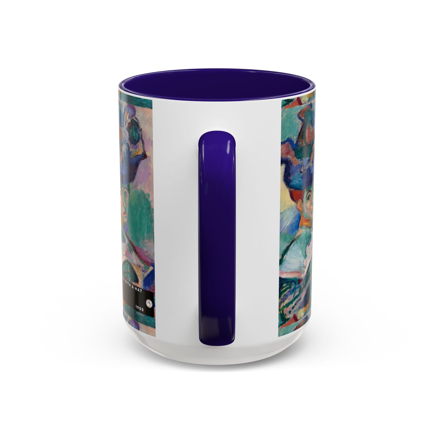 Matisse, Henri - Woman with a Hat (1905) - Colorful Accent Mugs