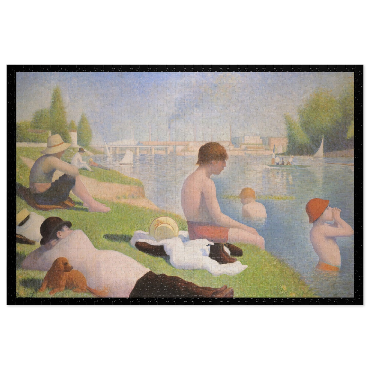 Seurat, Georges - Bathers at Asnières (1884) - 1000pc Jigsaw Puzzle
