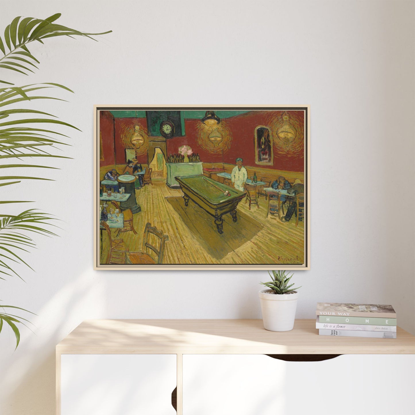Van Gogh, Vincent - The Night Cafe (1888) - Matte Canvas, Framed