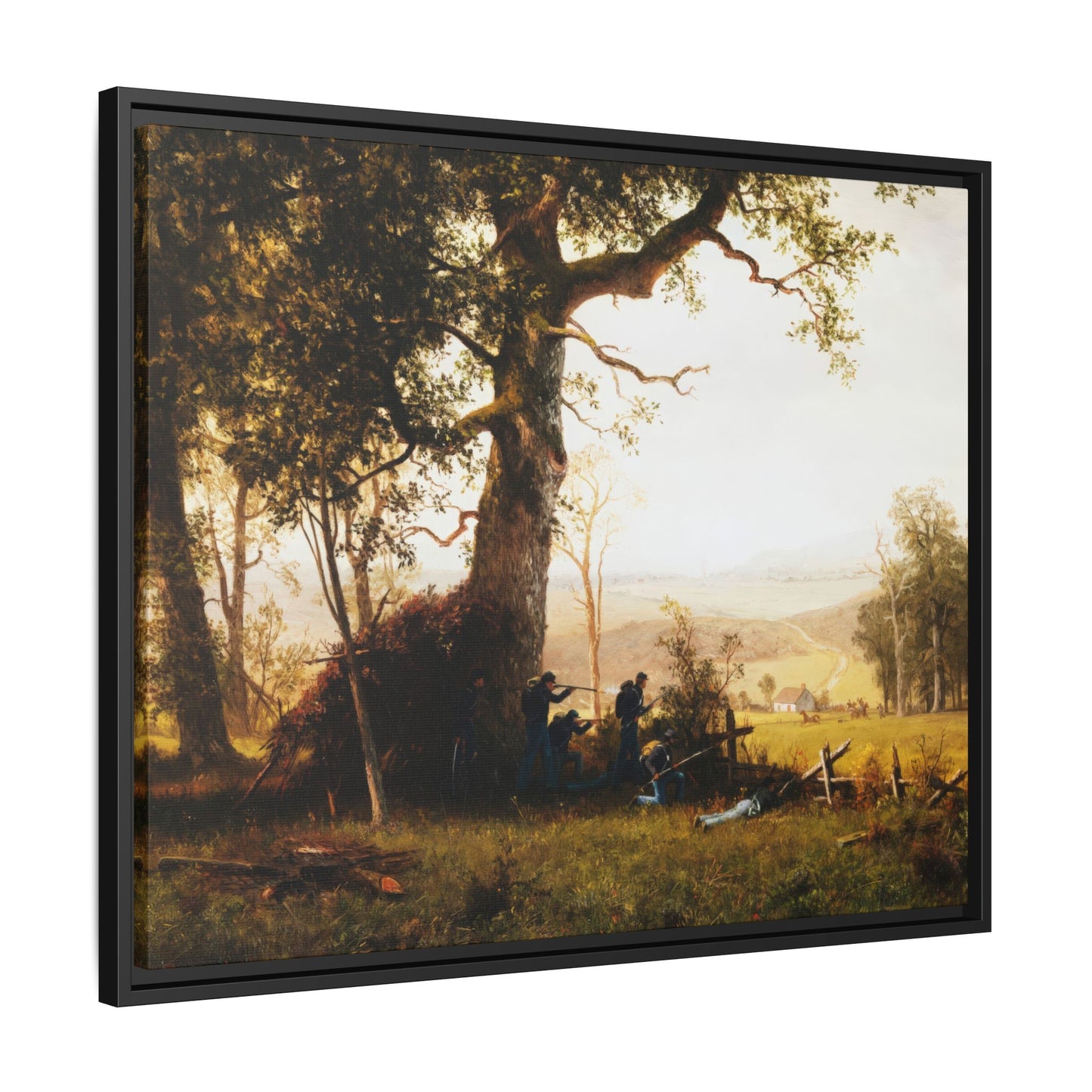 Bierstadt, Albert -  Guerrilla Warfare (1861) - Matte Canvas, Framed