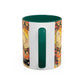 Filiger, Charles - Woman’s Head with Closed Eyes (1893) - Colorful Accent Mugs