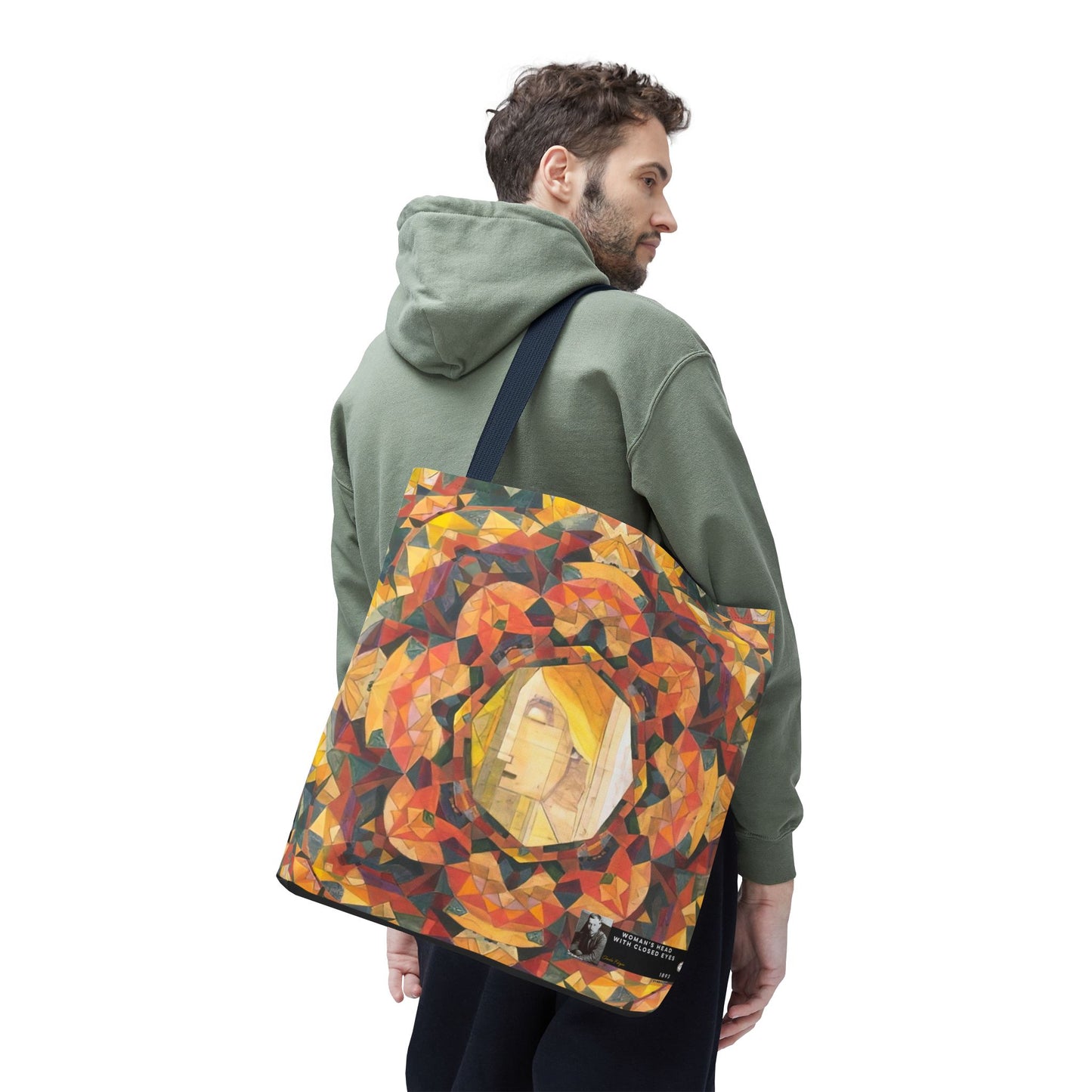 Filiger, Charles - Woman’s Head with Closed Eyes (1893) - Tote Bag