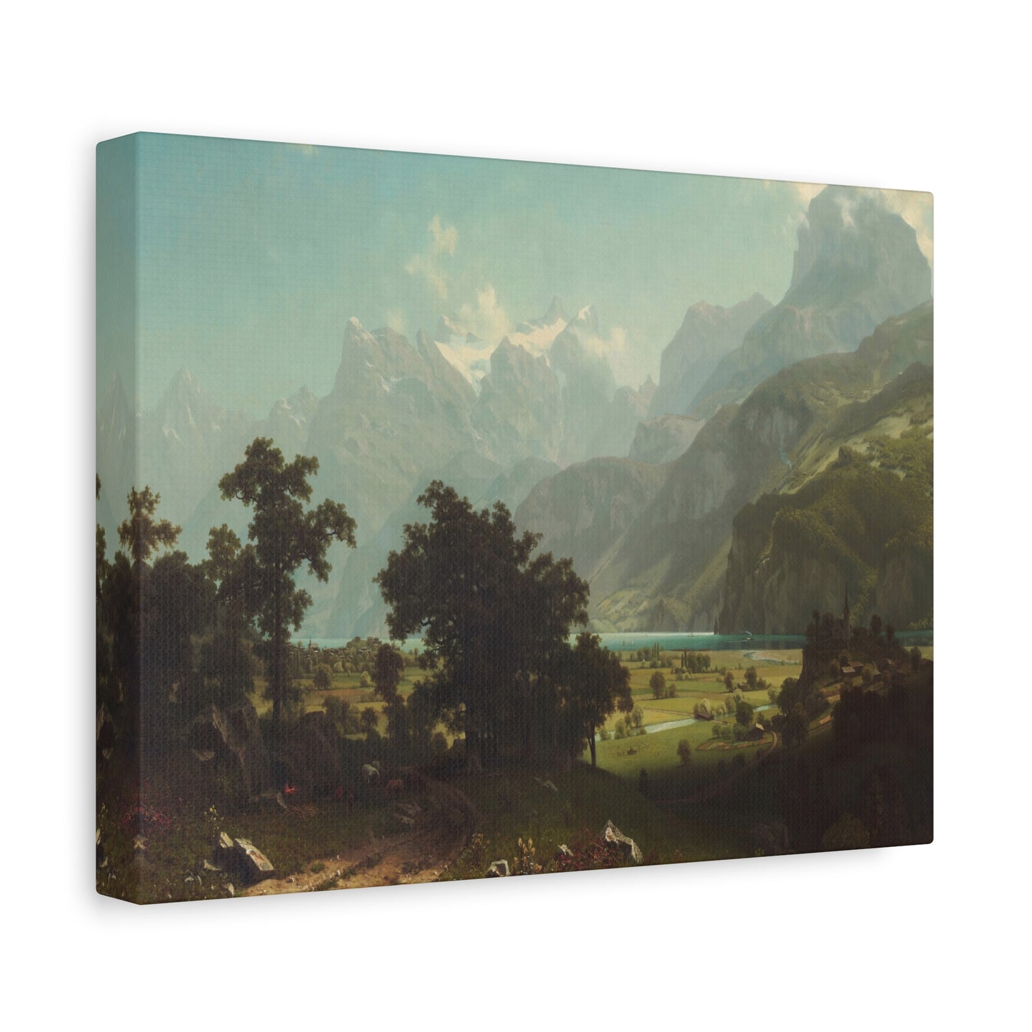 Bierstadt, Albert - Lake Lucerne (1858) - Canvas Block, unframed