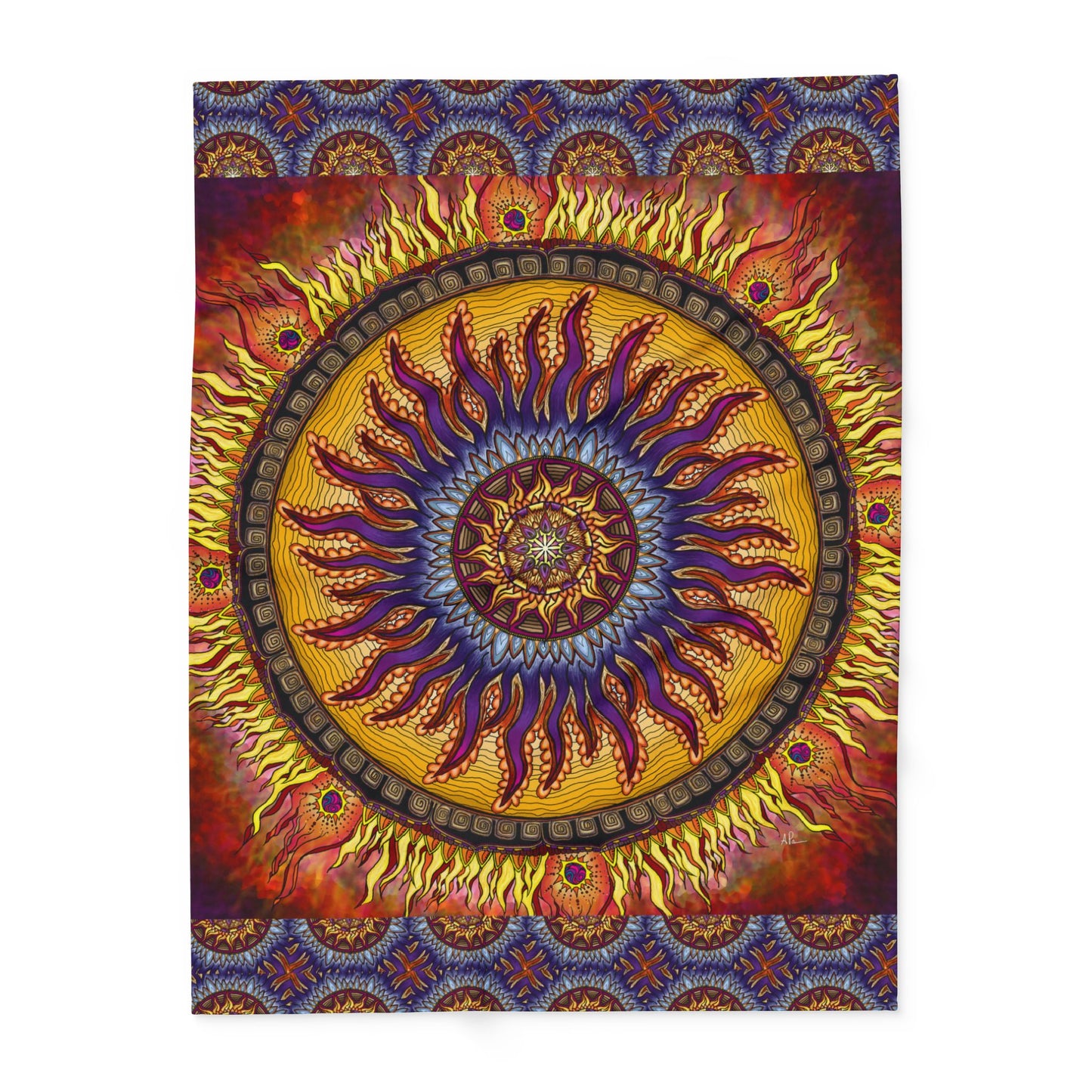 Pacio, Adam - Solar Disc Mandala - Arctic Fleece Blanket