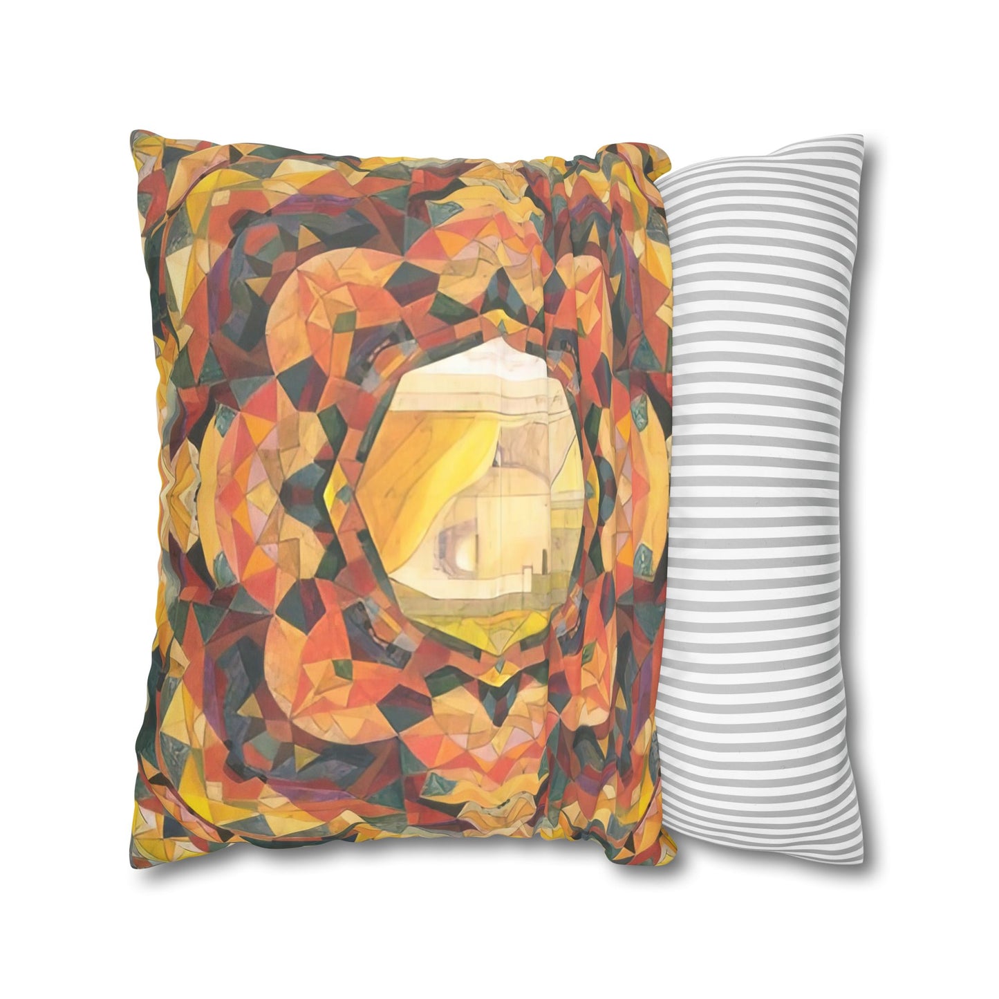 Filiger, Charles - Woman’s Head with Closed Eyes (1893) - Suede Square Pillowcase