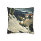 Cézanne, Paul - L’Estaque, Melting Snow (1870) - Suede Square Pillowcase
