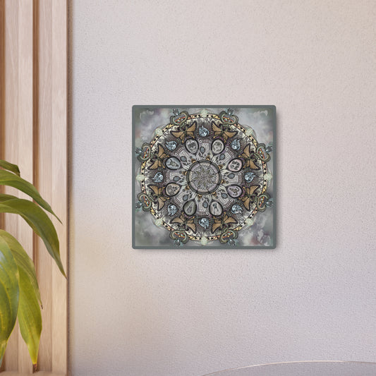 Memento Mori Mandala - Metal Sign