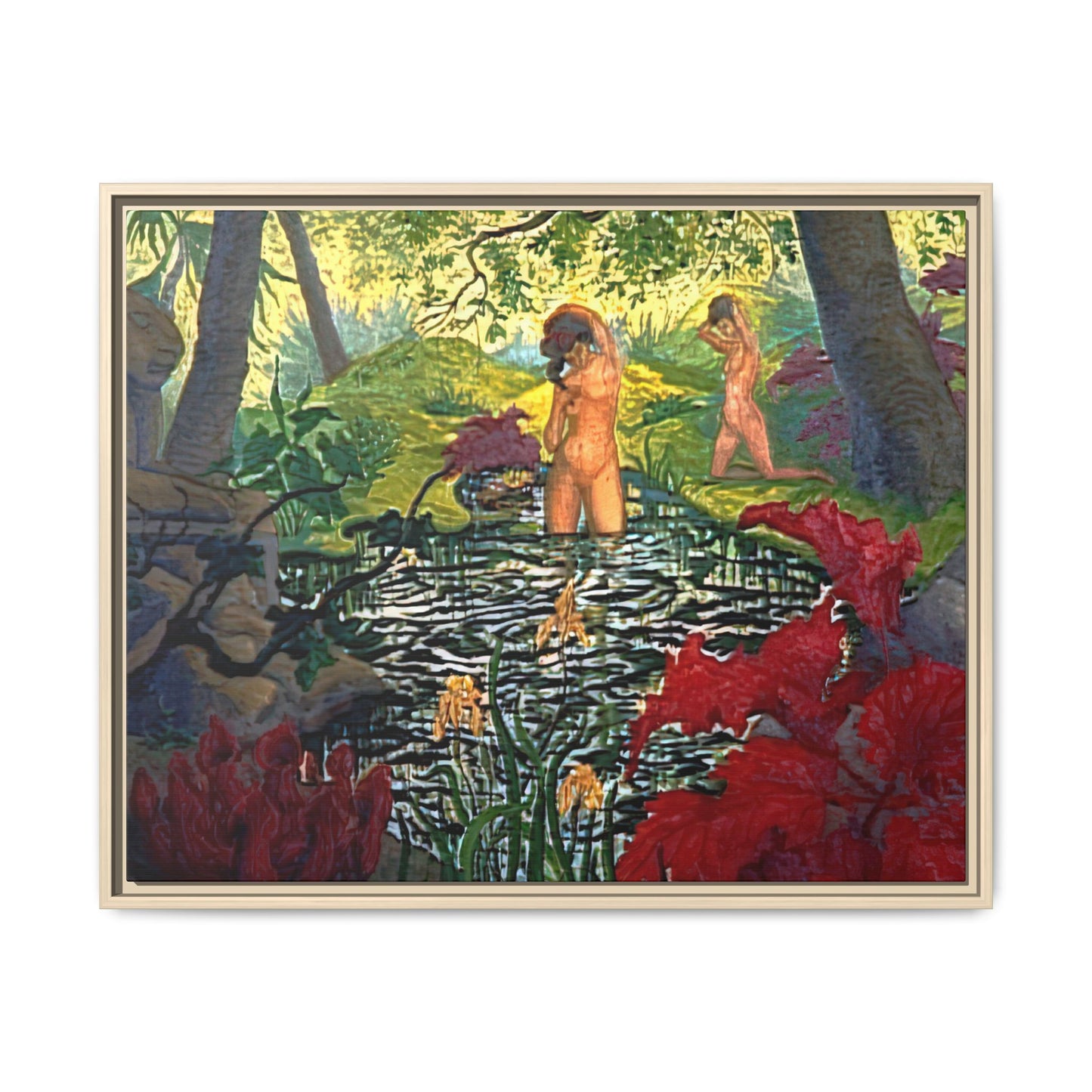Ranson, Paul - The Lotus Bather (1906) - Matte Canvas, Framed