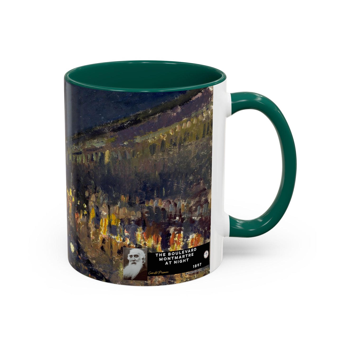 Pissarro, Camille - The Boulevard Montmartre At Night (1897) - Colorful Accent Mugs