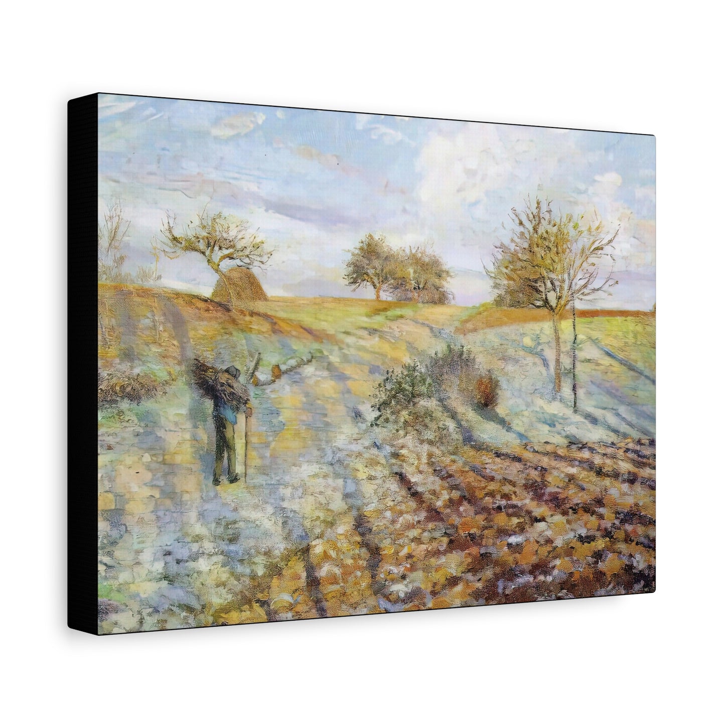 Pissarro, Camille - Hoarfrost (1873) - Canvas Block, unframed