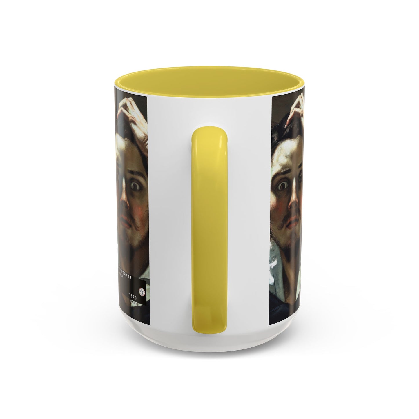Courbet, Gustave - The Desperate Man (1843) - Colorful Accent Mugs
