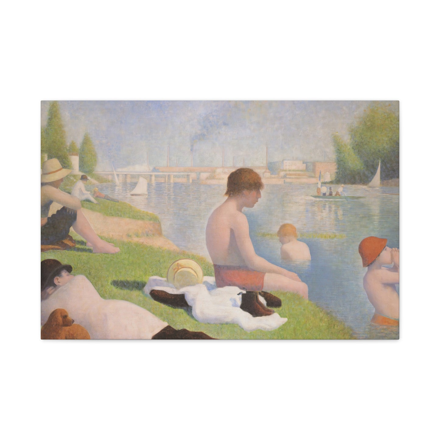 Seurat, Georges - Bathers at Asnières (1884) - Canvas Block, unframed