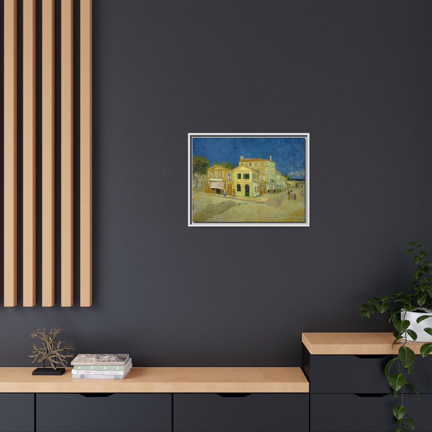 Van Gogh, Vincent - The Yellow House (1888) - Matte Canvas, Framed
