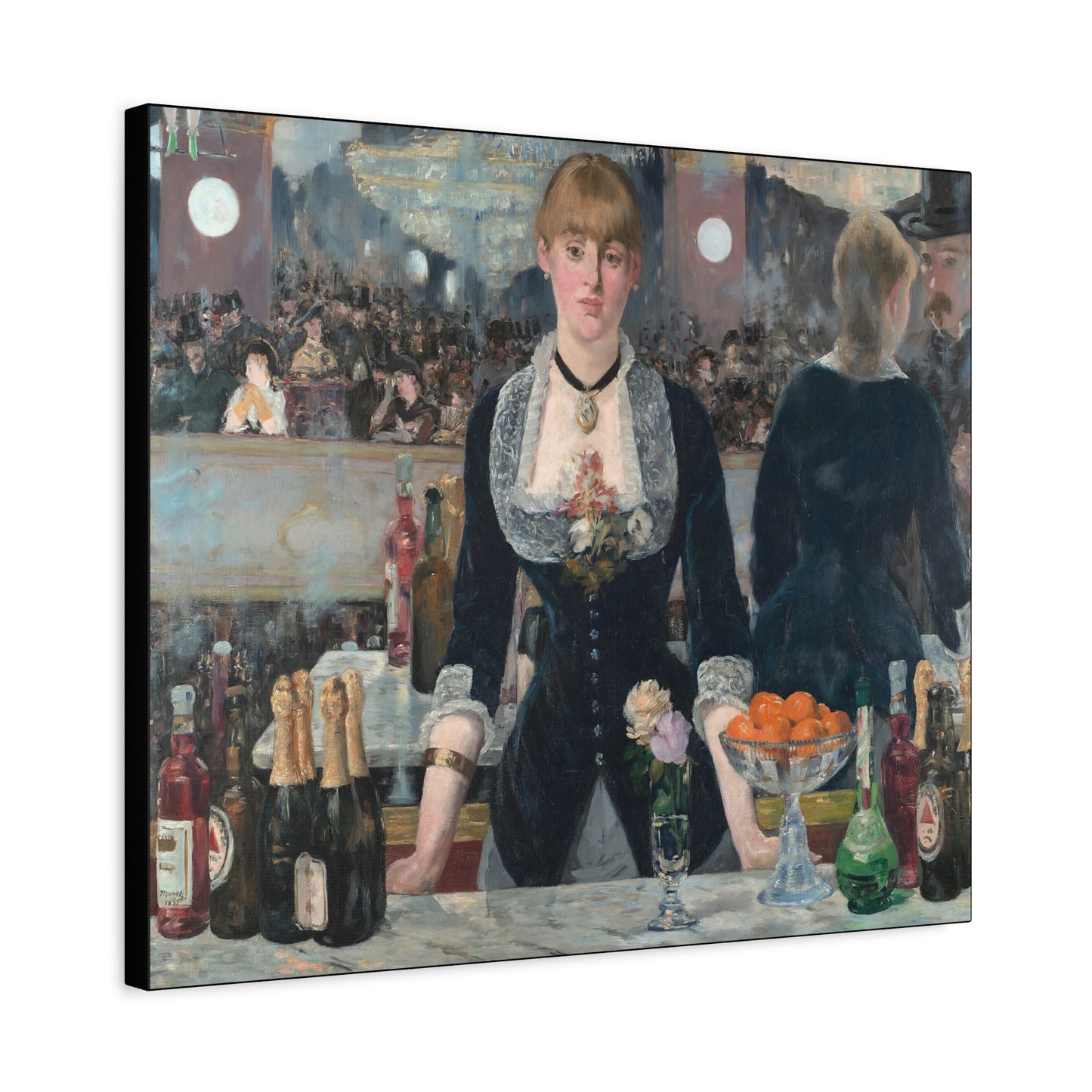 Manet, Édouard - A Bar at the Folies-Bergère (1880) - Canvas Block, unframed