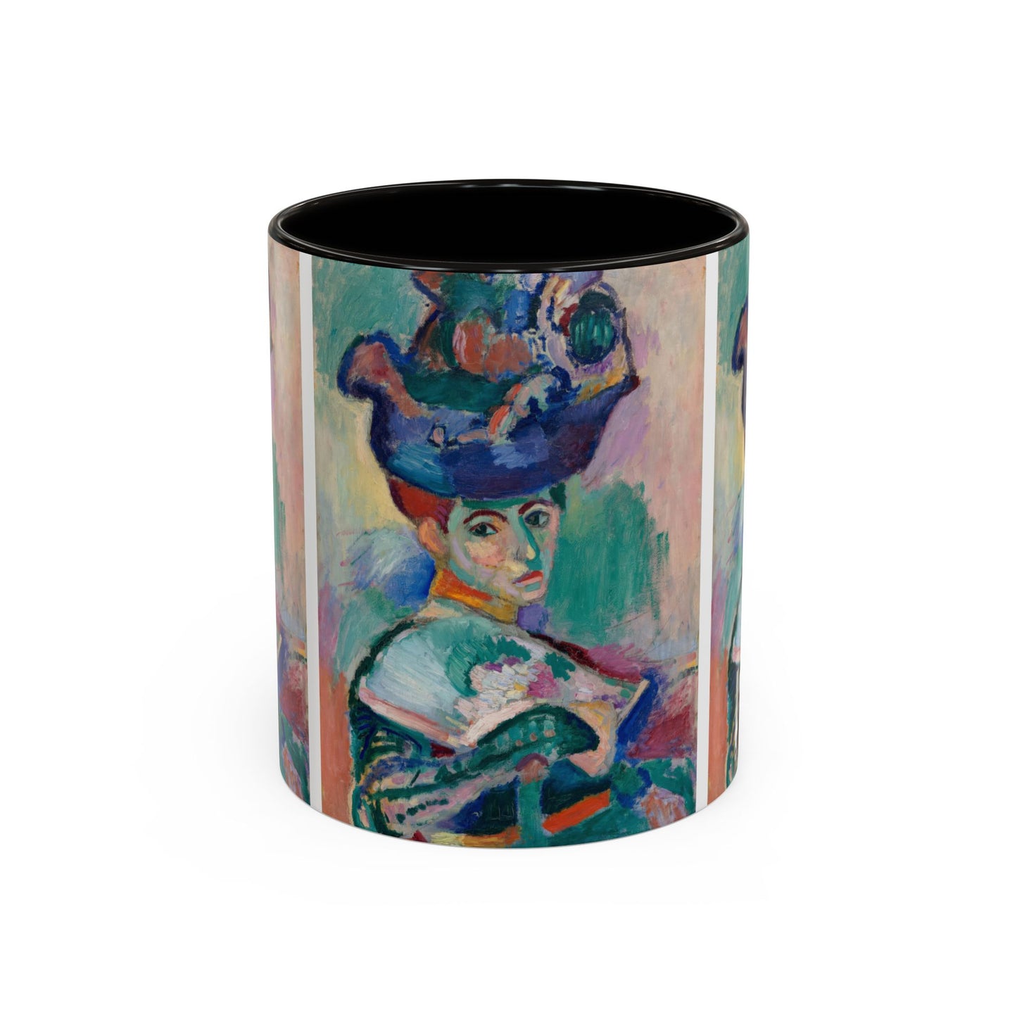 Matisse, Henri - Woman with a Hat (1905) - Colorful Accent Mugs
