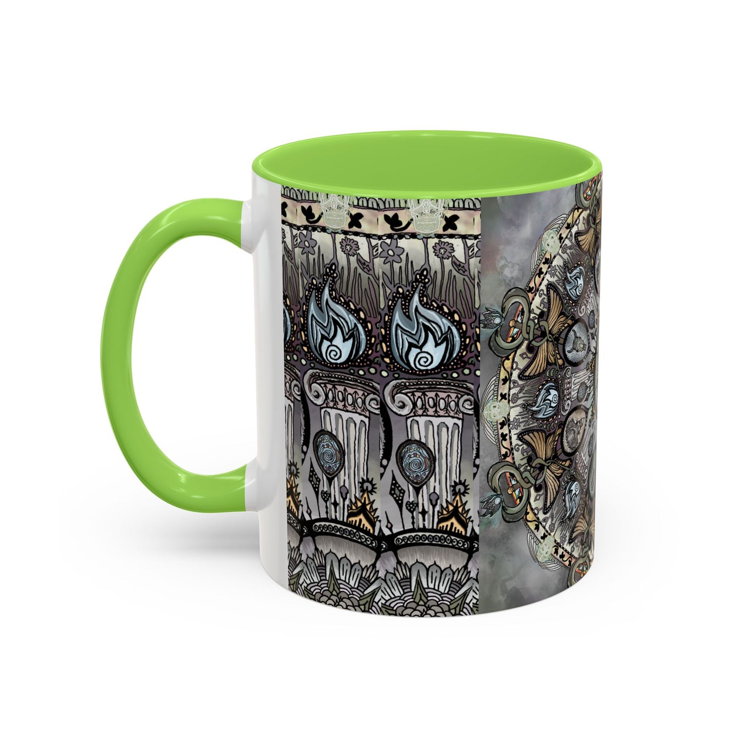 Pacio, Adam - Memento Mori Mandala - Colorful Accent Mugs
