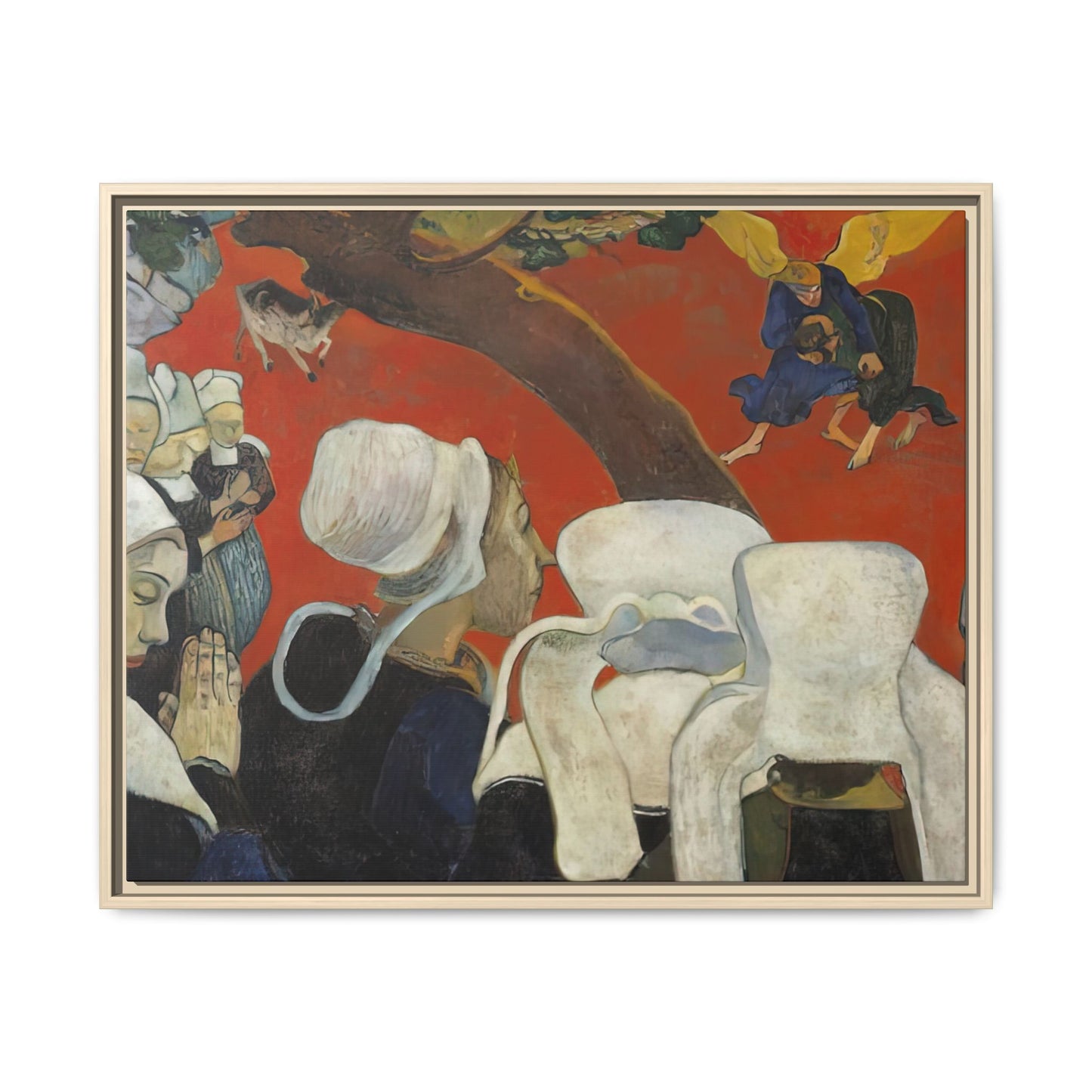Gauguin, Paul - Vision of the Sermon (Jacob Wrestling with the Angel) (1888) - Matte Canvas, Framed
