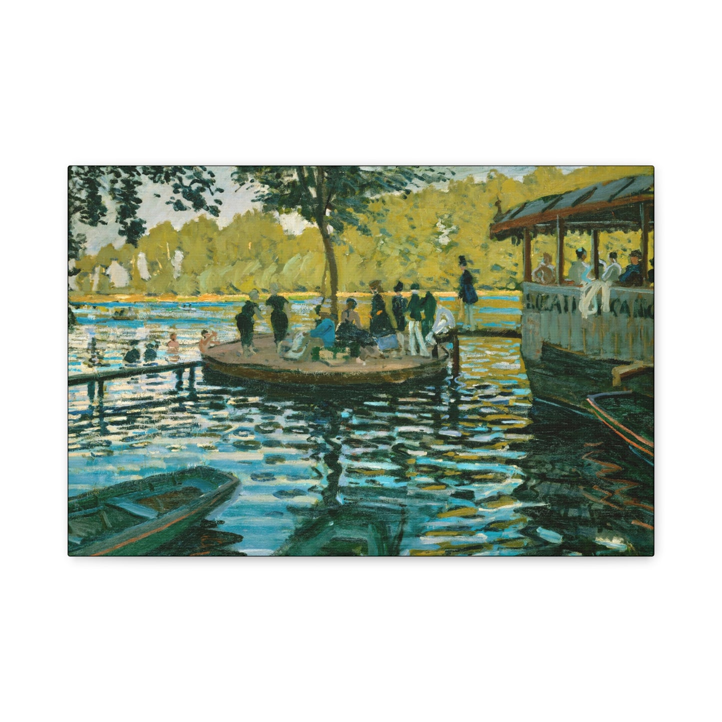 Monet, Claude - La Grenouillere (1869) - Canvas Block, unframed