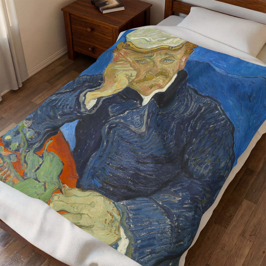 Van Gogh, Vincent - Portrait of Dr. Paul Gachet (1890) - Velveteen Plush Blanket