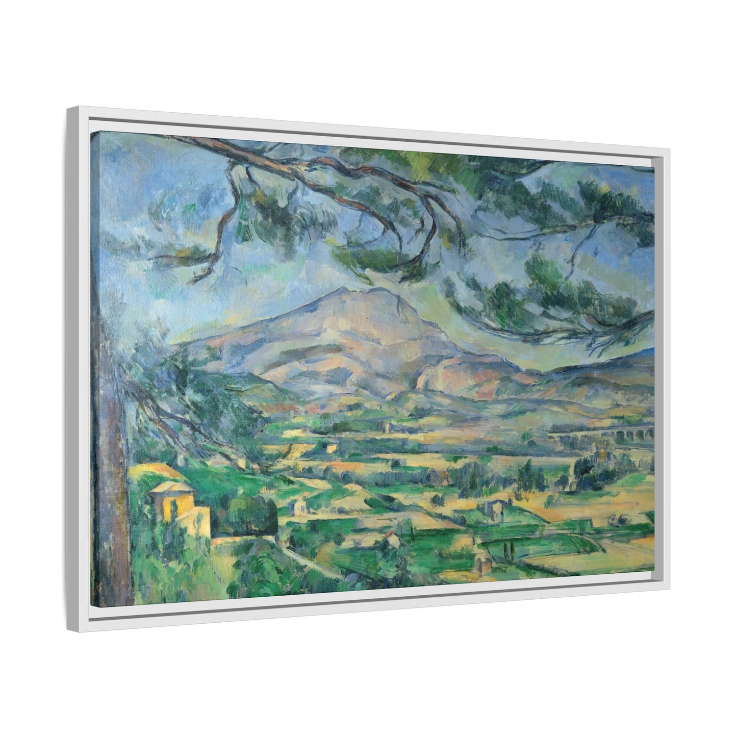 Cézanne, Paul - Mont Sainte-Victoire with Large Pine (1887) - Matte Canvas, Framed