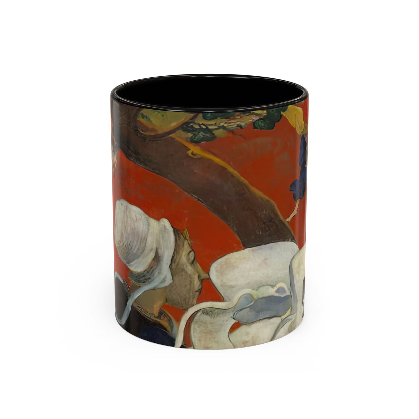 Gauguin, Paul - Vision of the Sermon (Jacob Wrestling with the Angel) (1888) - Colorful Accent Mugs