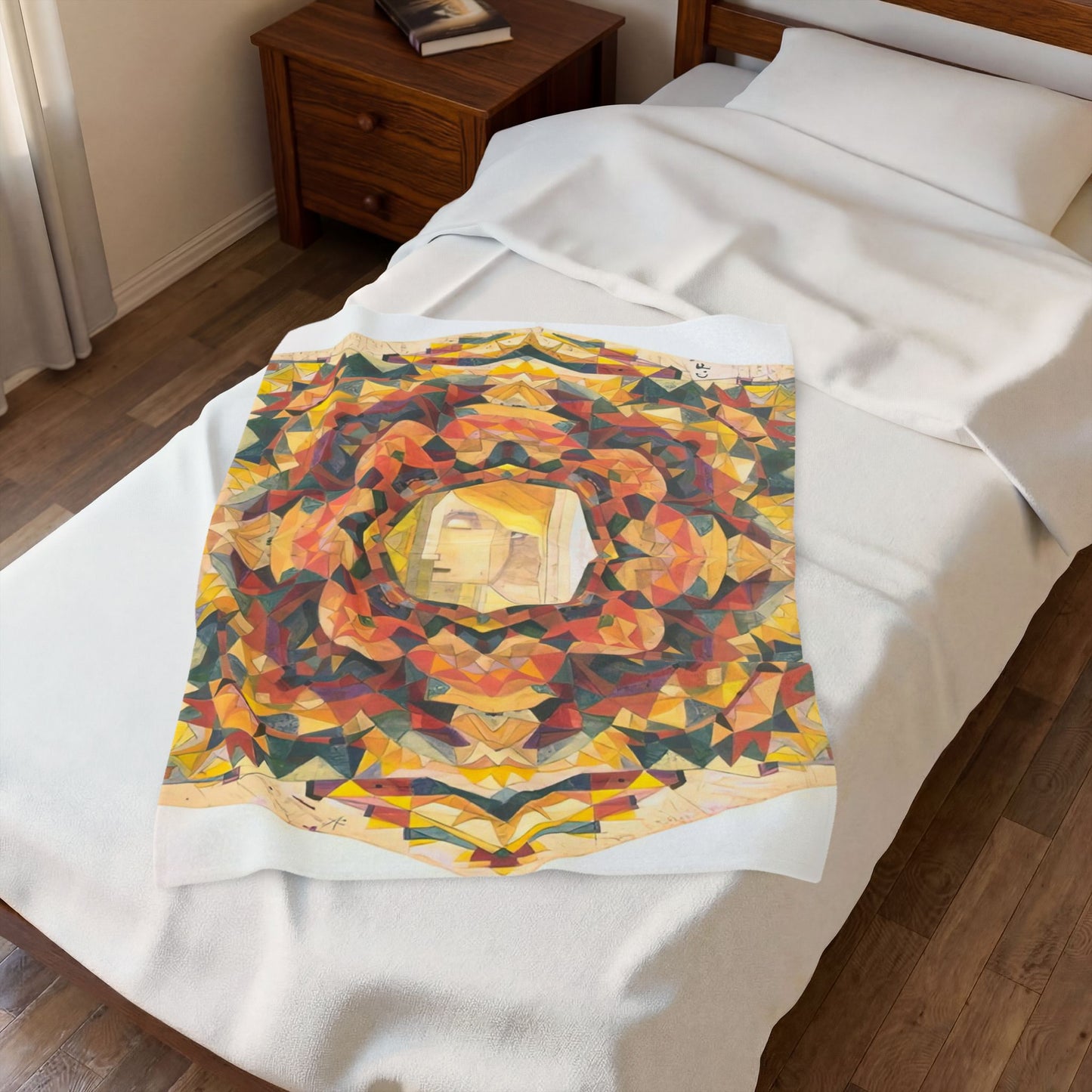 Filiger, Charles - Woman’s Head with Closed Eyes (1893) - Velveteen Plush Blanket