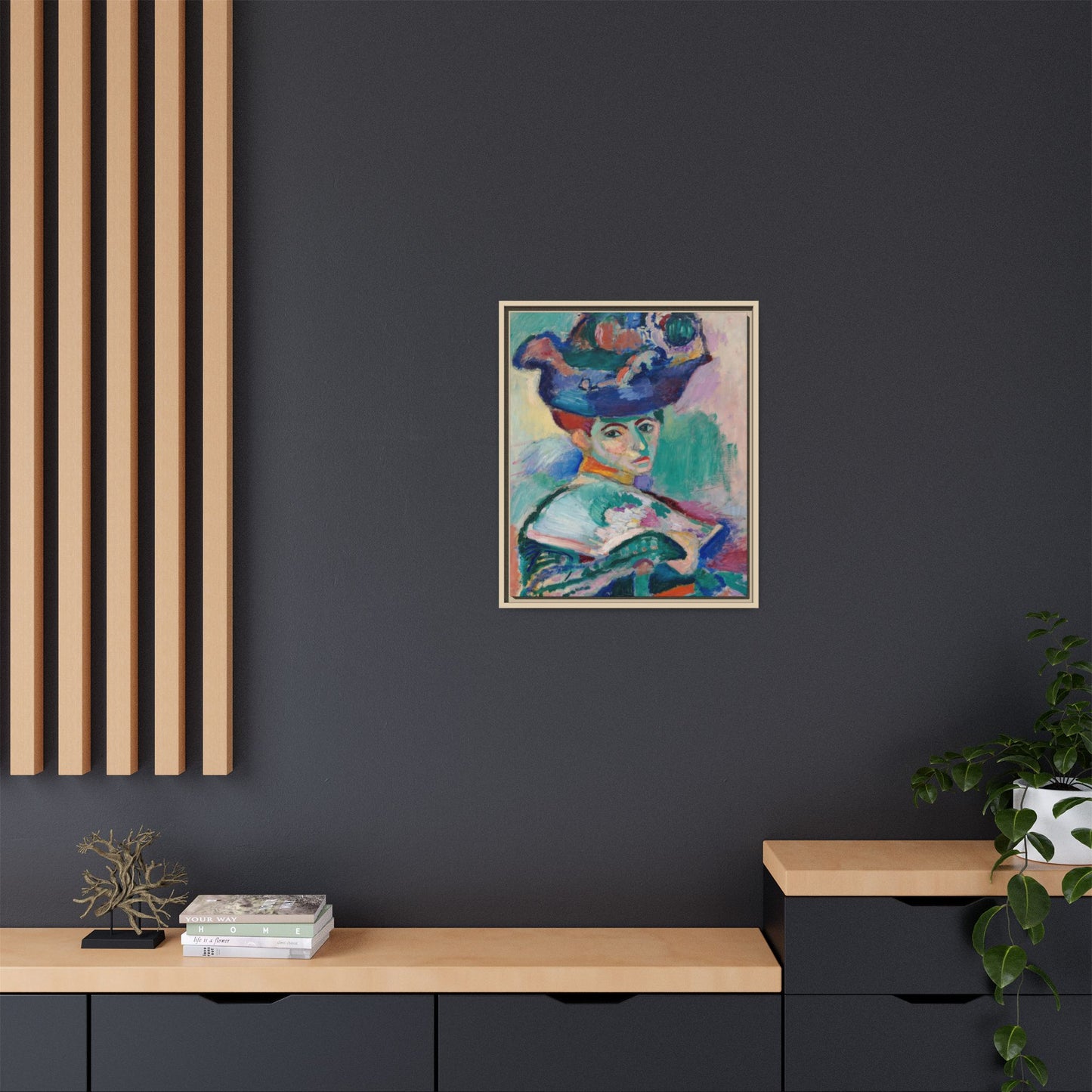 Matisse, Henri - Woman with a Hat (1905) - Matte Canvas, Framed