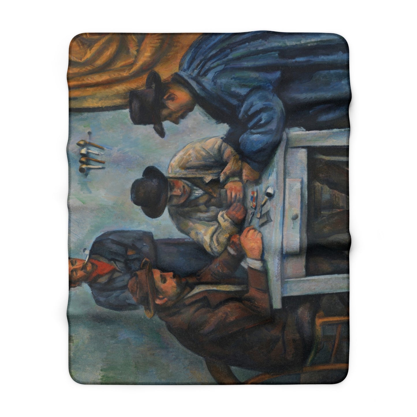 Cézanne, Paul - The Card Players (1892) - Sherpa Fleece Blanket