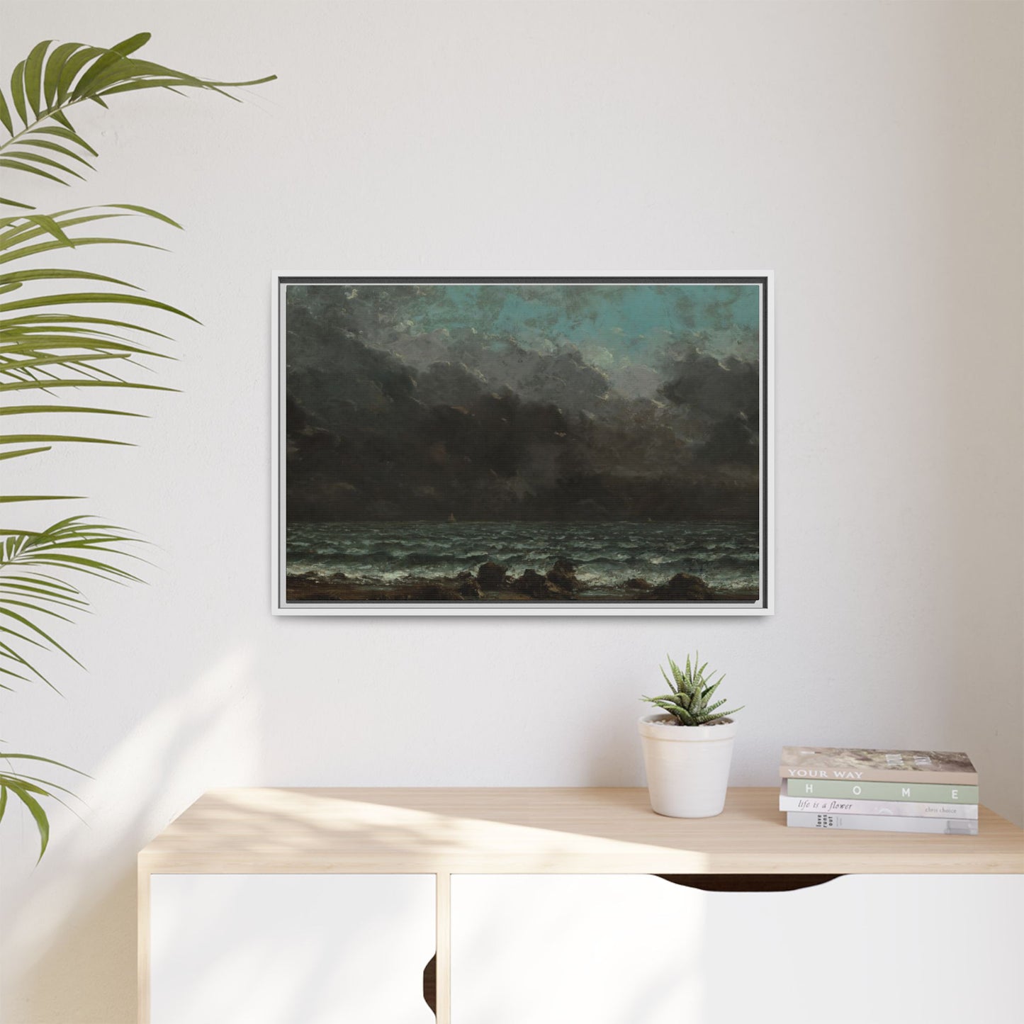 Courbet, Gustave - The Sea (1865) - Matte Canvas, Framed