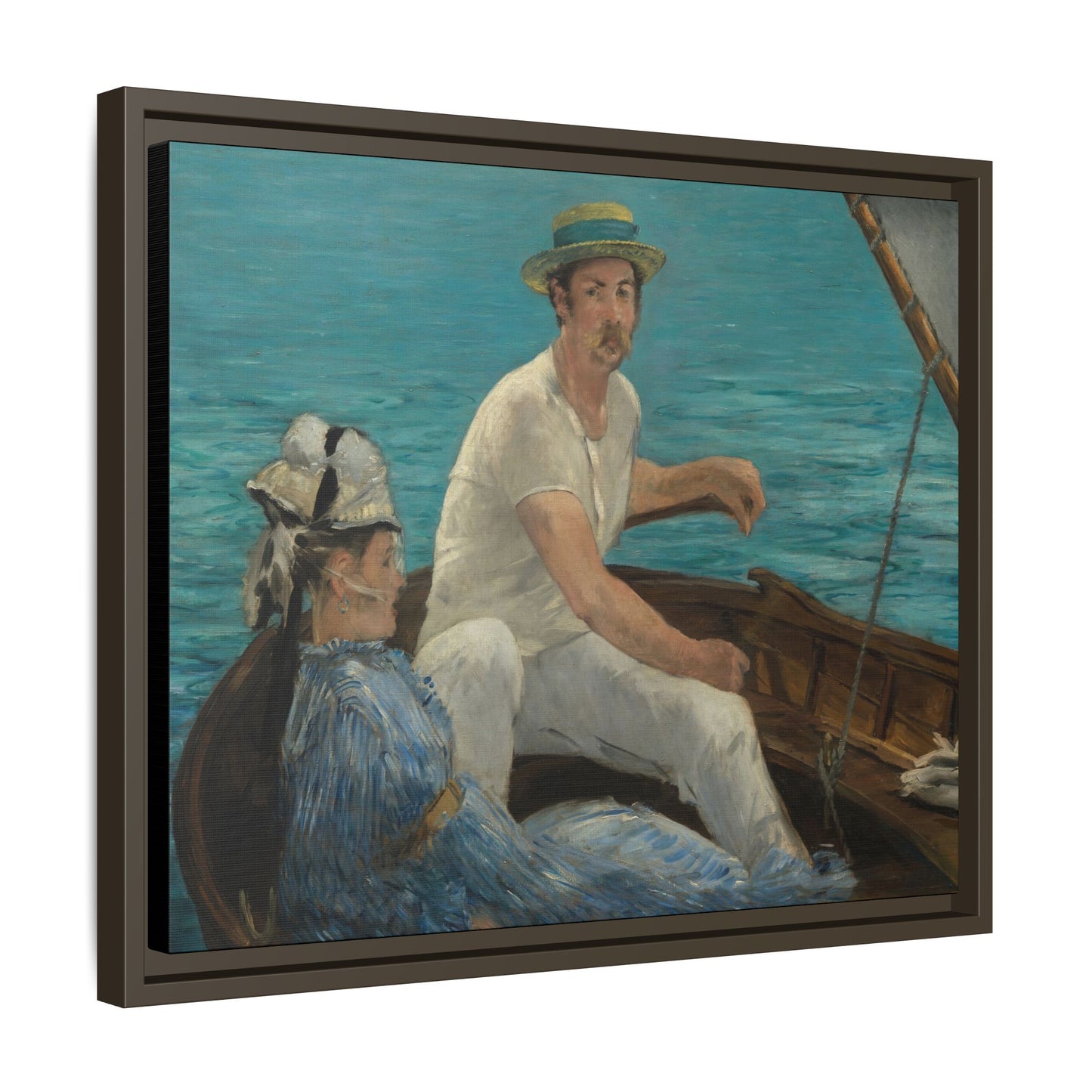 Manet, Édouard - Boating (1874) - Matte Canvas, Framed
