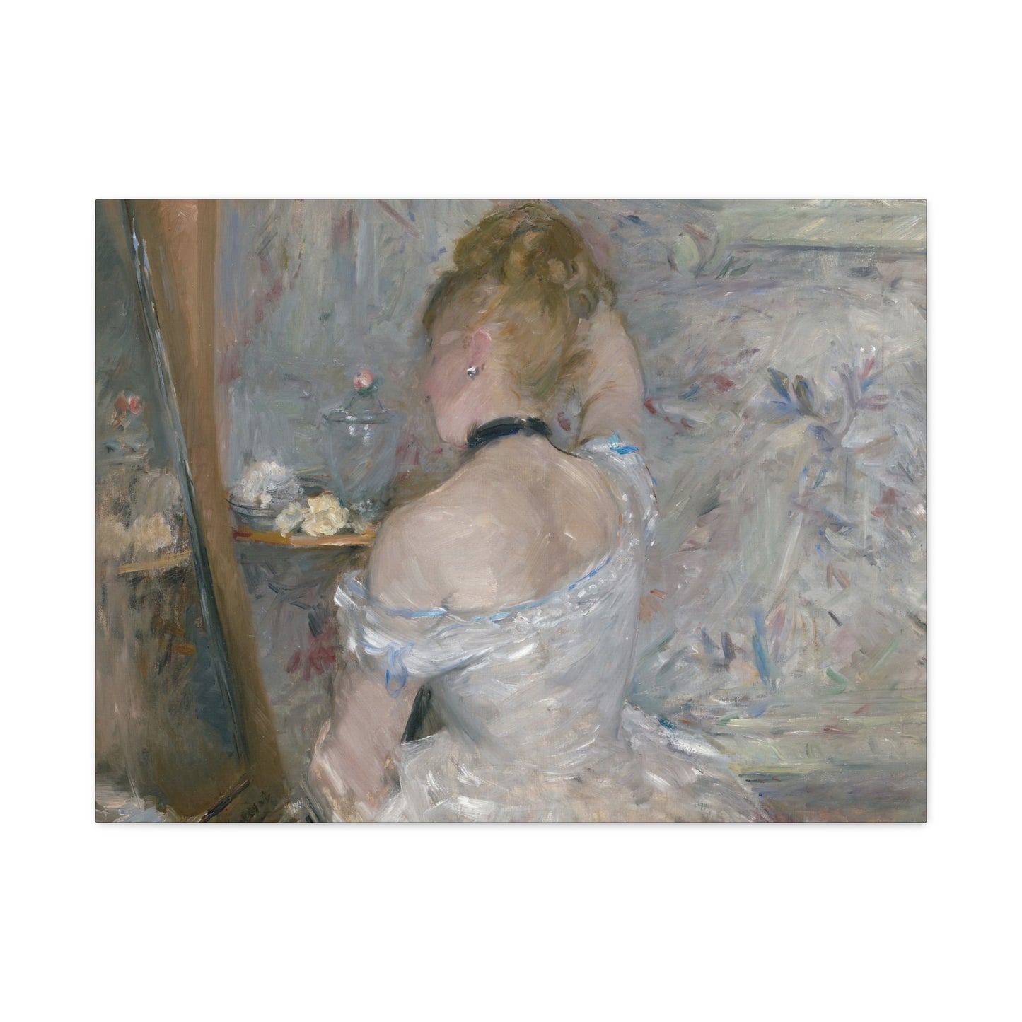 Morisot, Berthe - Woman at Her Toilette (1880) - Canvas Block, unframed
