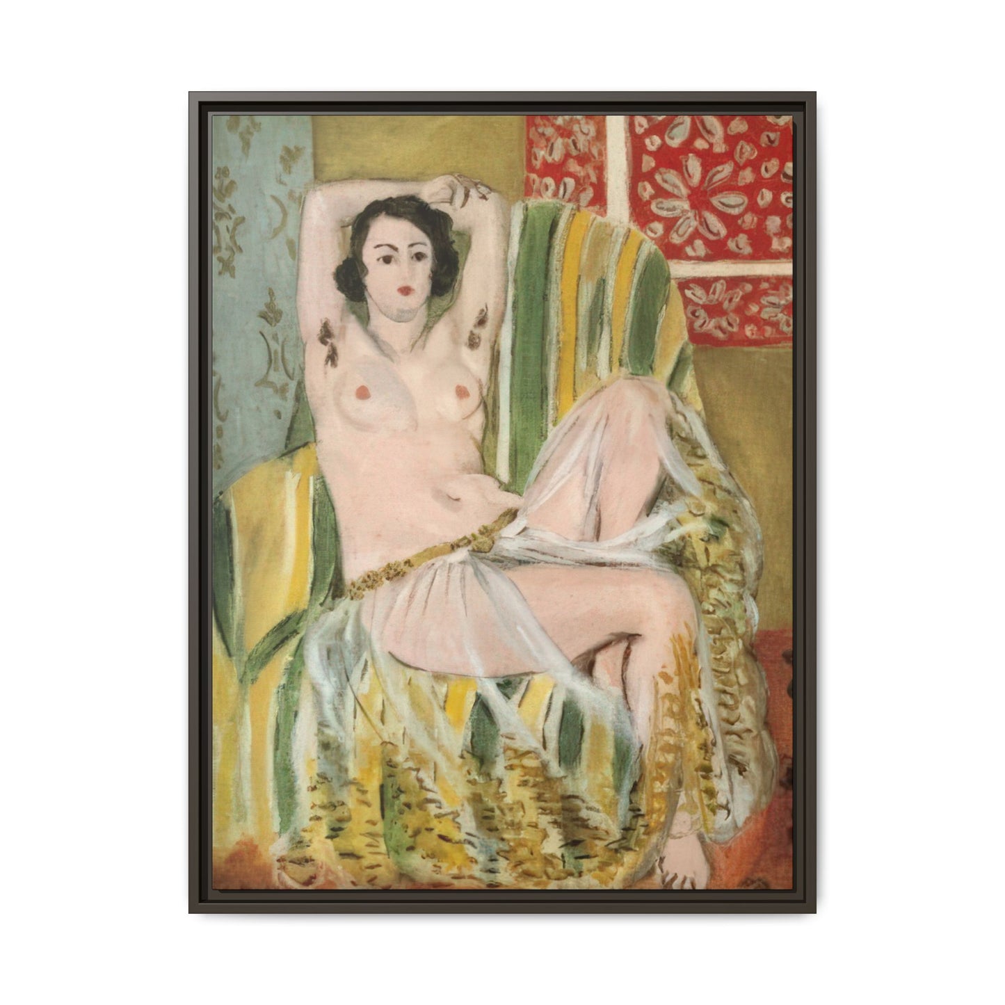 Matisse, Henri - Odalisque with Raised Arms (1923) - Matte Canvas, Framed