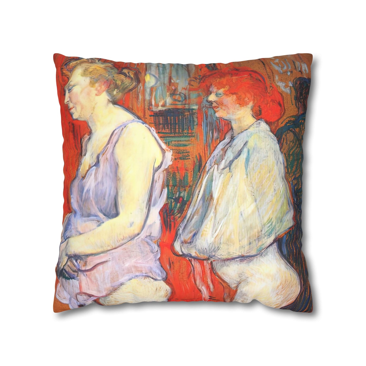 Toulouse-Lautrec, Henri - The Medical Inspection (1894) - Suede Square Pillowcase
