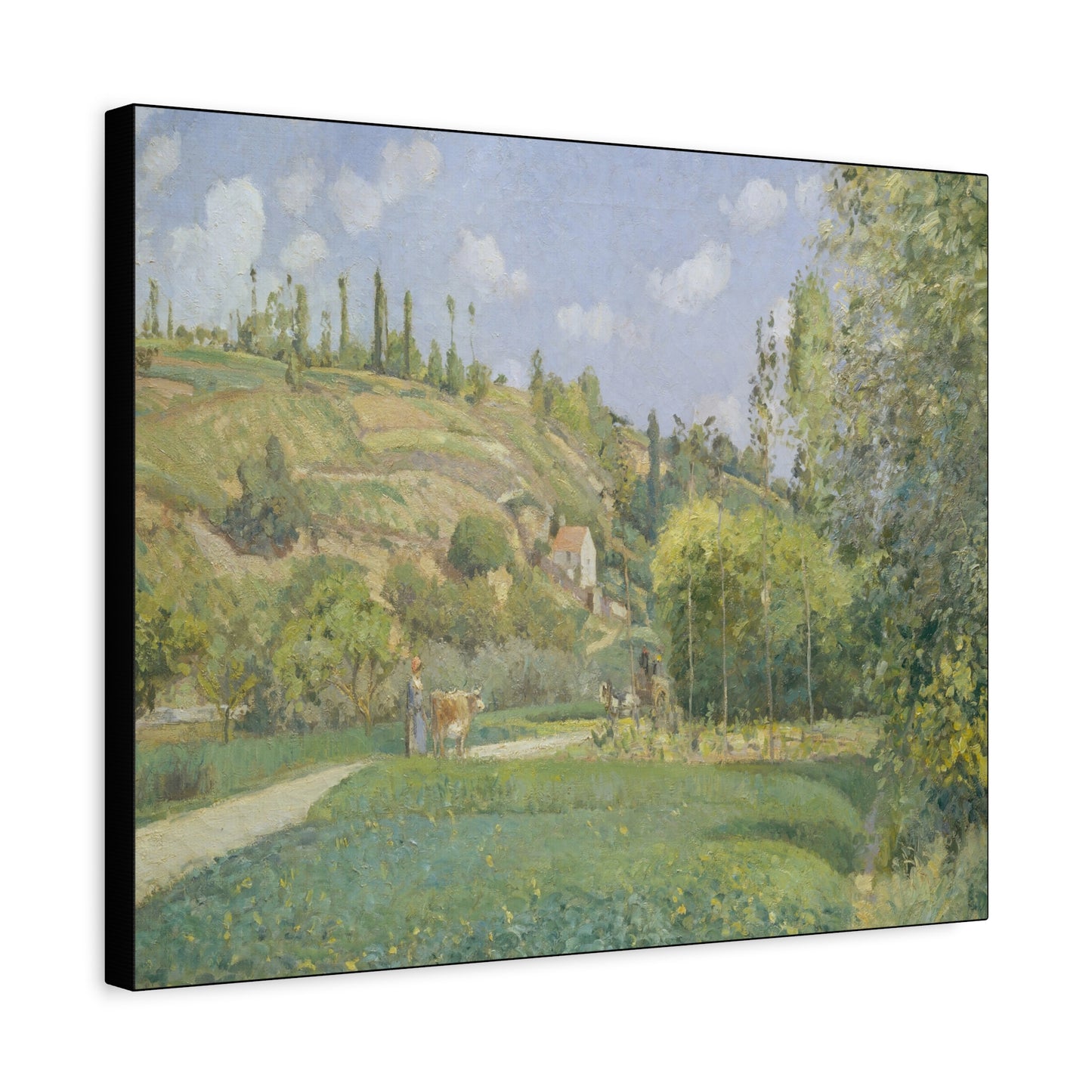 Pissarro, Camille - A Cowherd at Valhermeil, Auvers-sur-Oise (1874) - Canvas Block, unframed