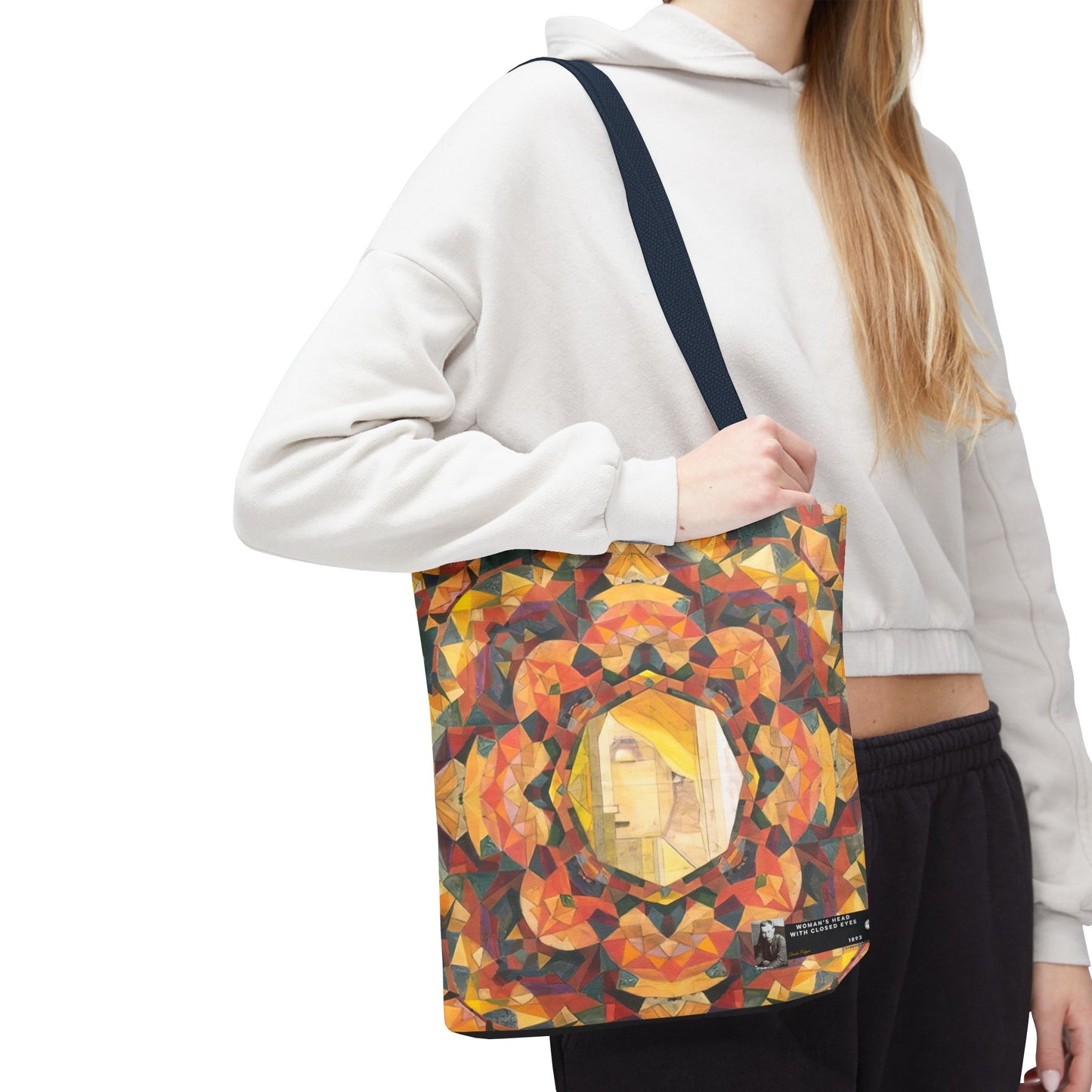 Filiger, Charles - Woman’s Head with Closed Eyes (1893) - Tote Bag
