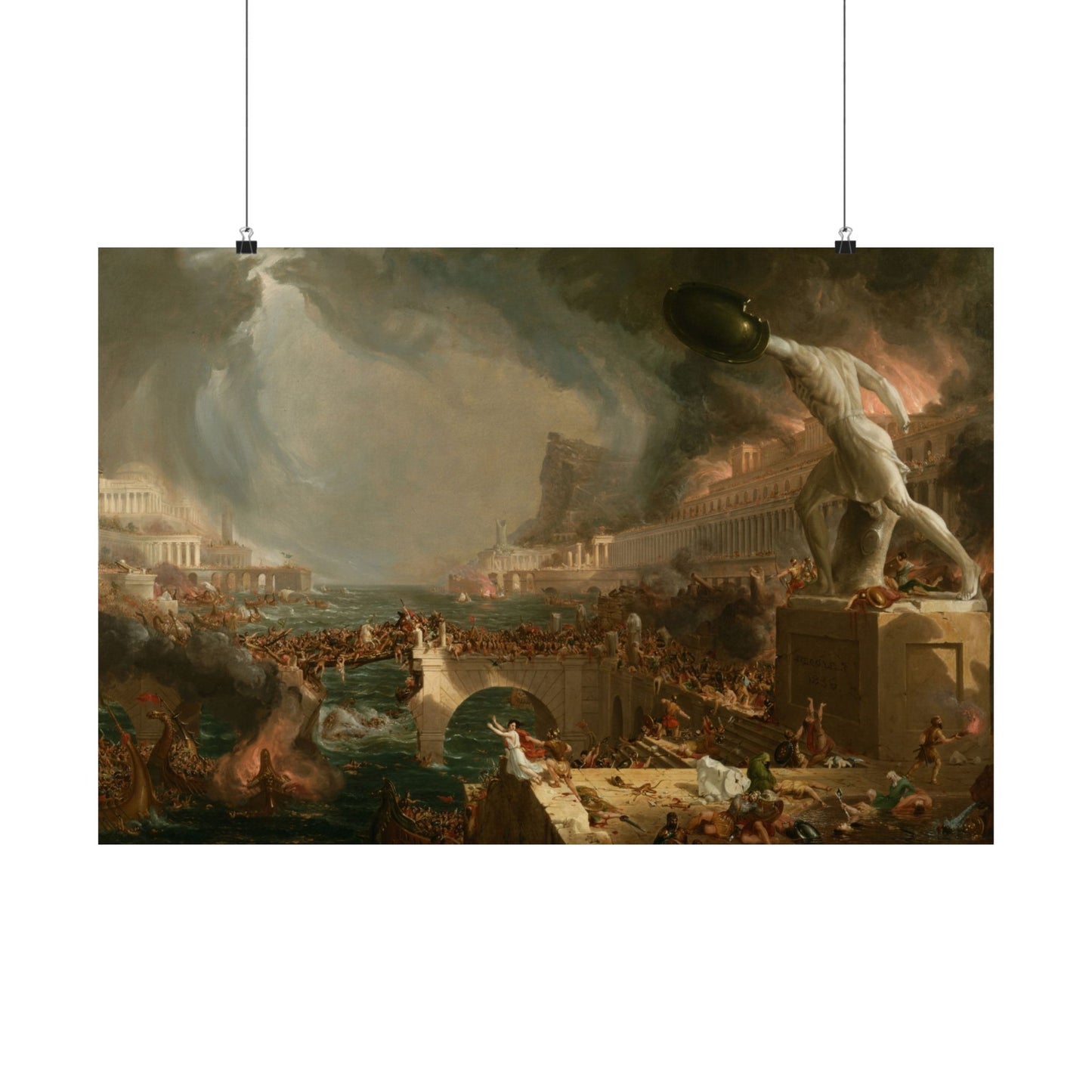 Cole. Thomas - The Course of Empire: Destruction (1836) - Satin Posters