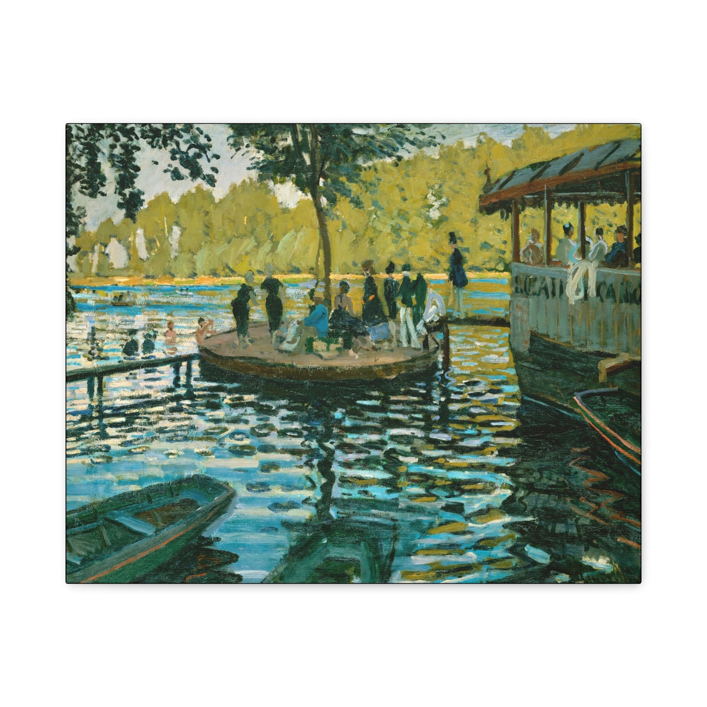 Monet, Claude - La Grenouillere (1869) - Canvas Block, unframed