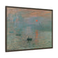 Monet, Claude - Impression, Sunrise (1872) - Matte Canvas, Framed