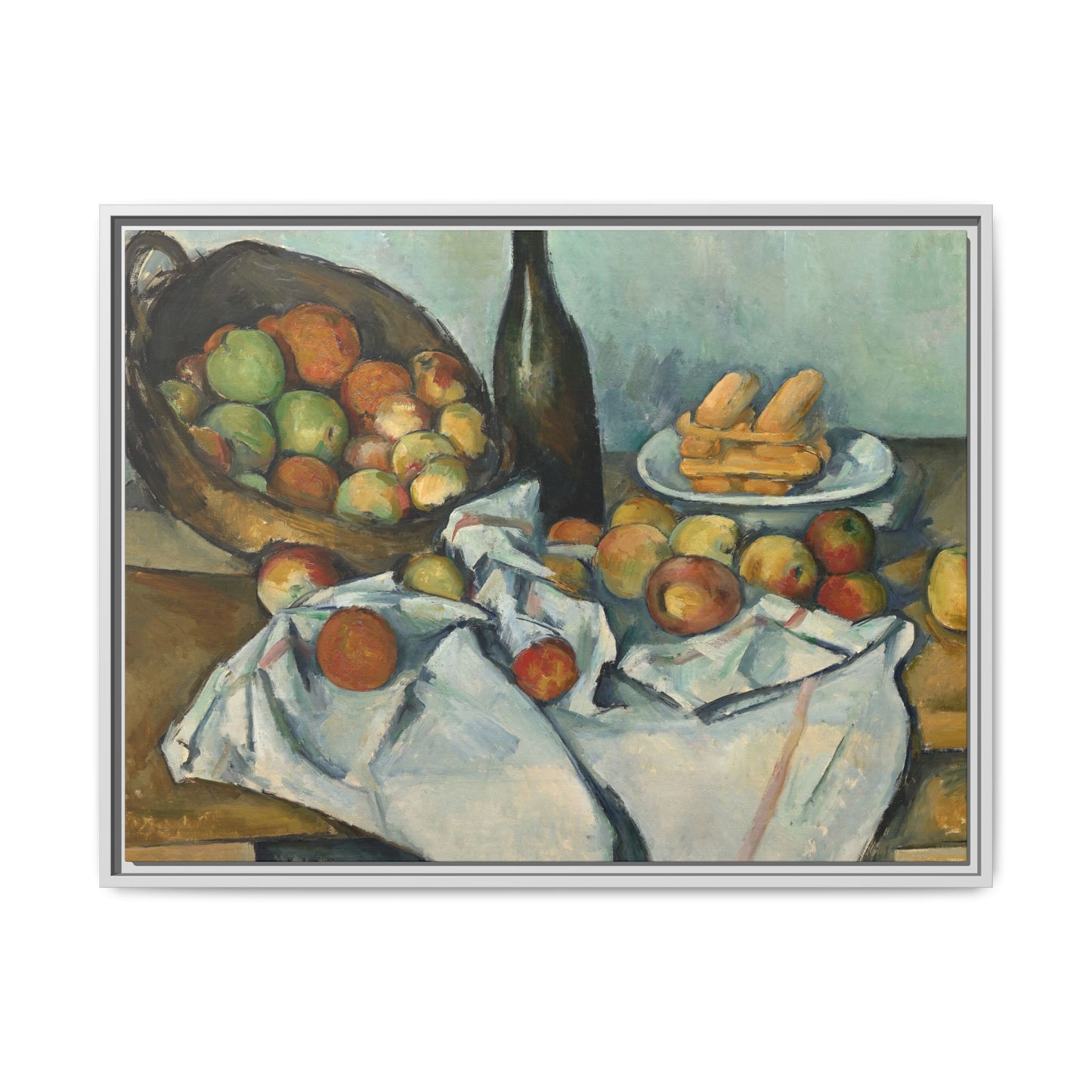 Cézanne, Paul - Basket of Apples (1893) - Matte Canvas, Framed