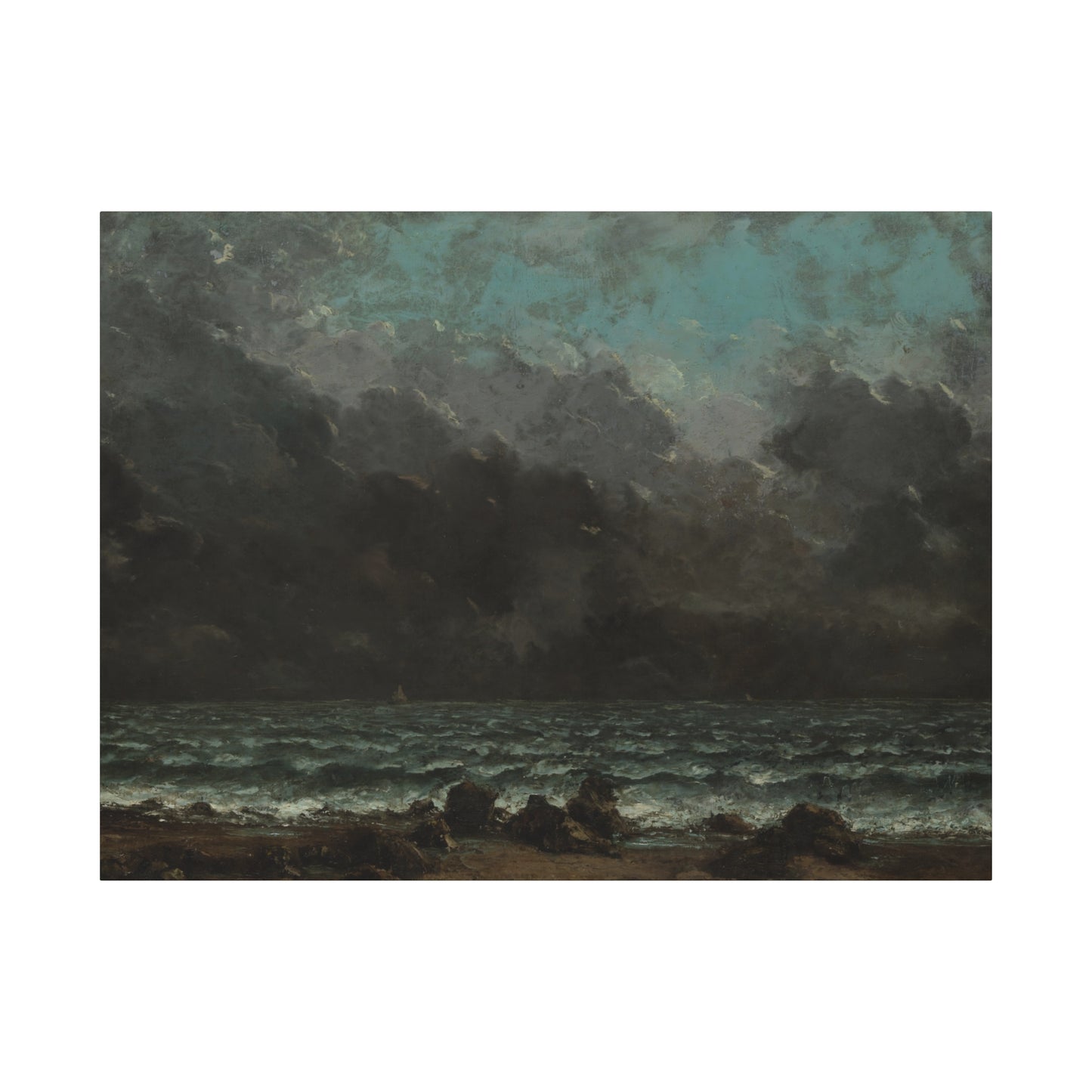 Courbet, Gustave - The Sea (1865) - Canvas Block, unframed