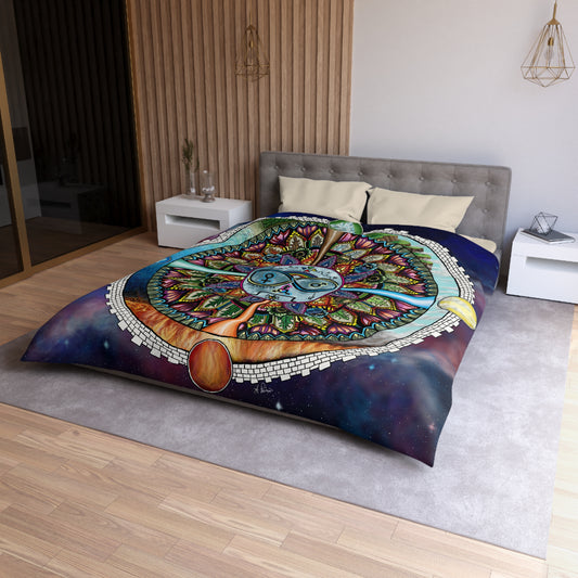 Lunar Rites Mandala - Microfiber Duvet Cover