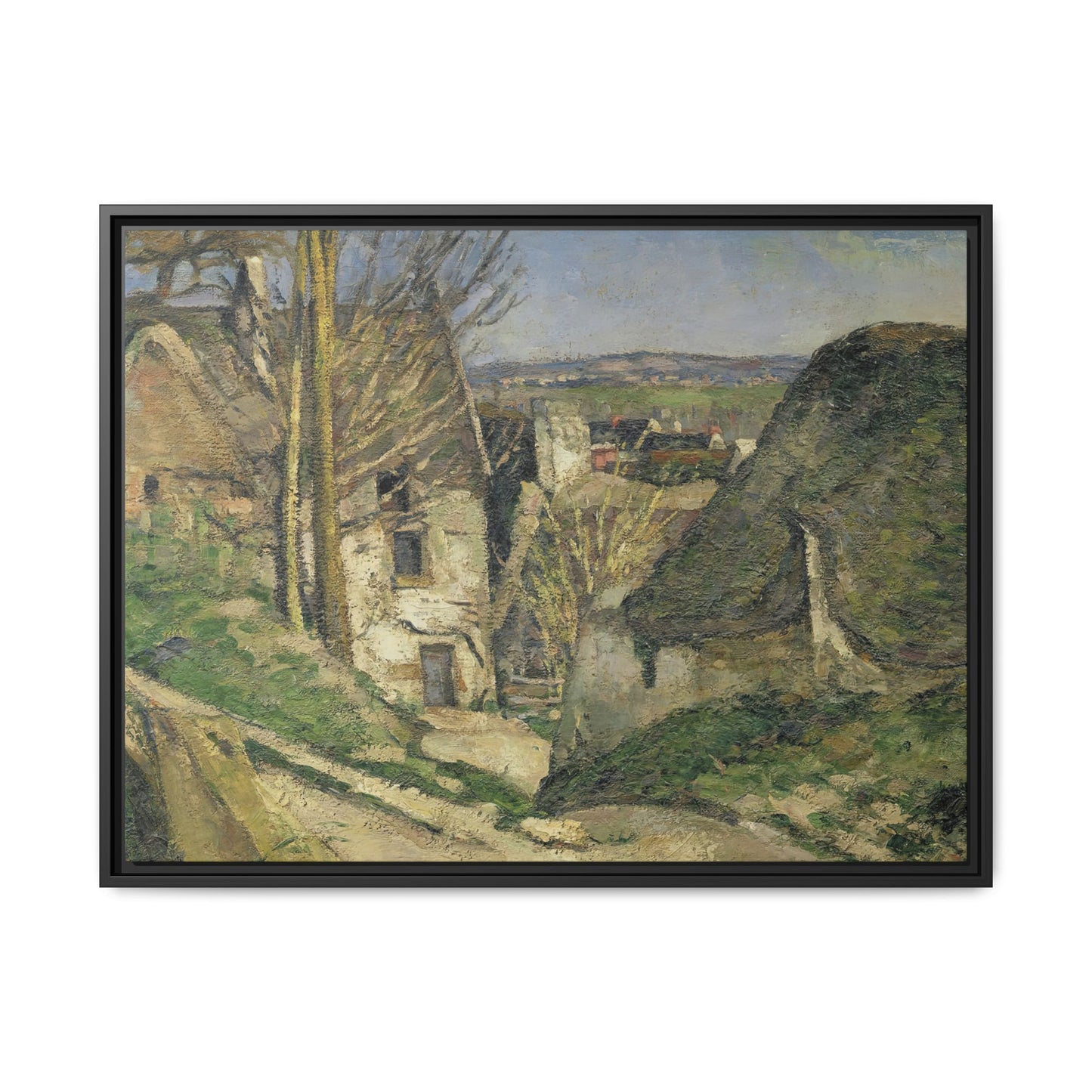 Cézanne, Paul - The House of the Hanged Man, Auvers-sur-Oise (1874) - Matte Canvas, Framed