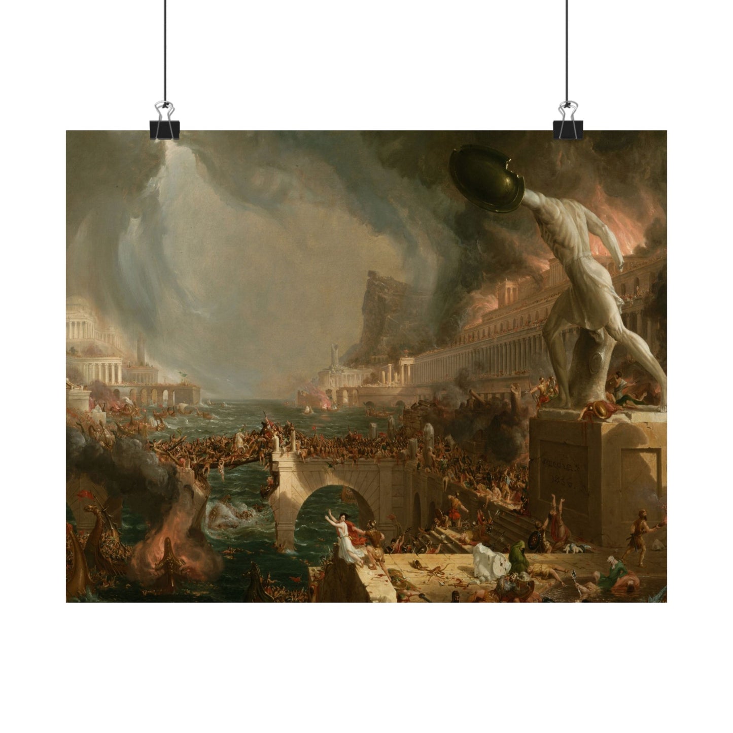 Cole. Thomas - The Course of Empire: Destruction (1836) - Satin Posters