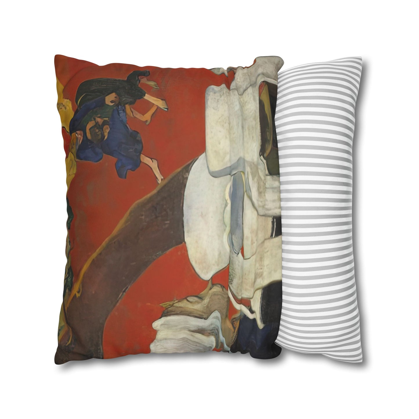 Gauguin, Paul - Vision of the Sermon (Jacob Wrestling with the Angel) (1888) - Suede Square Pillowcase