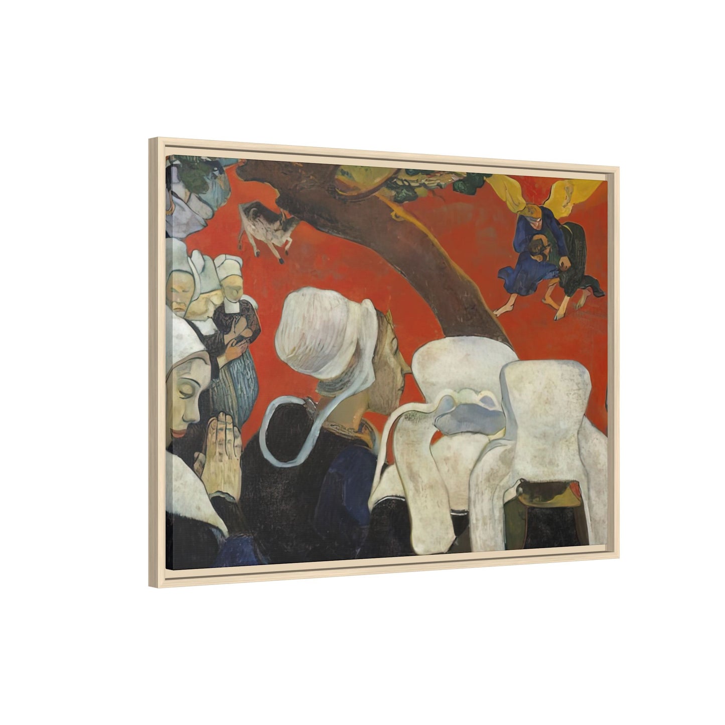 Gauguin, Paul - Vision of the Sermon (Jacob Wrestling with the Angel) (1888) - Matte Canvas, Framed