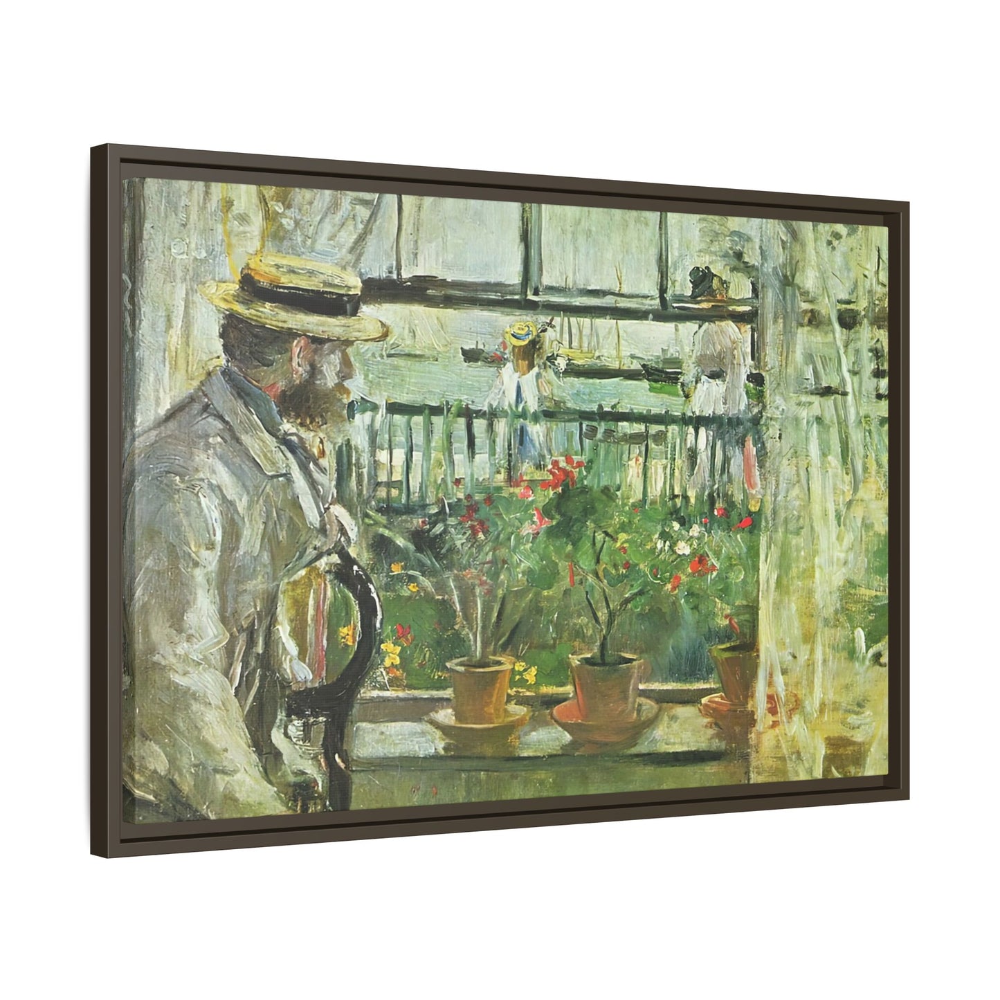 Morisot, Berthe - Eugene Manet on the Isle of Wight (1875) - Matte Canvas, Framed