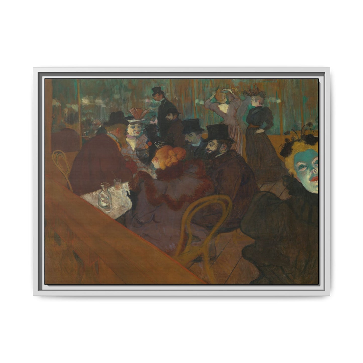 Toulouse-Lautrec, Henri - At the Moulin Rouge (1892) - Matte Canvas, Framed