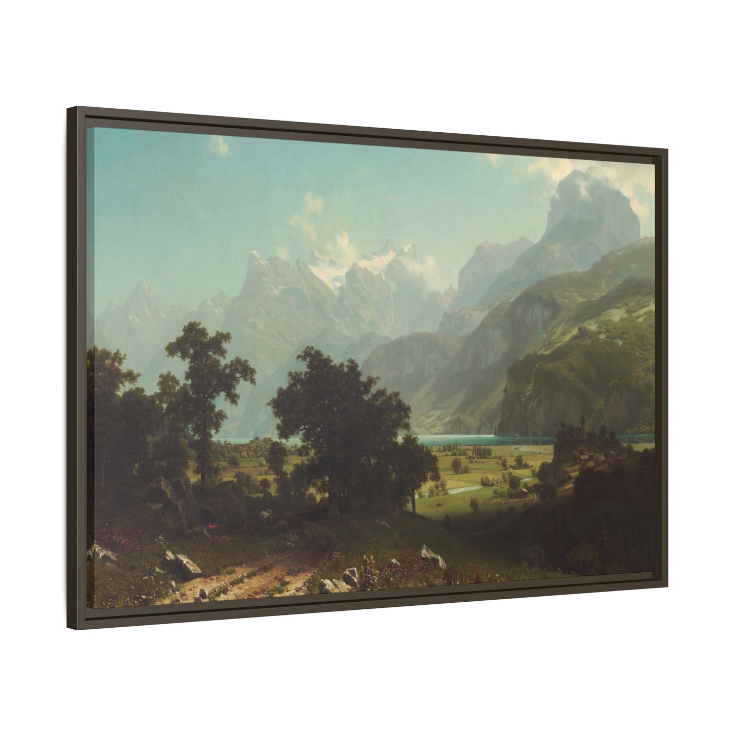 Bierstadt, Albert - Lake Lucerne (1858) - Matte Canvas, Framed