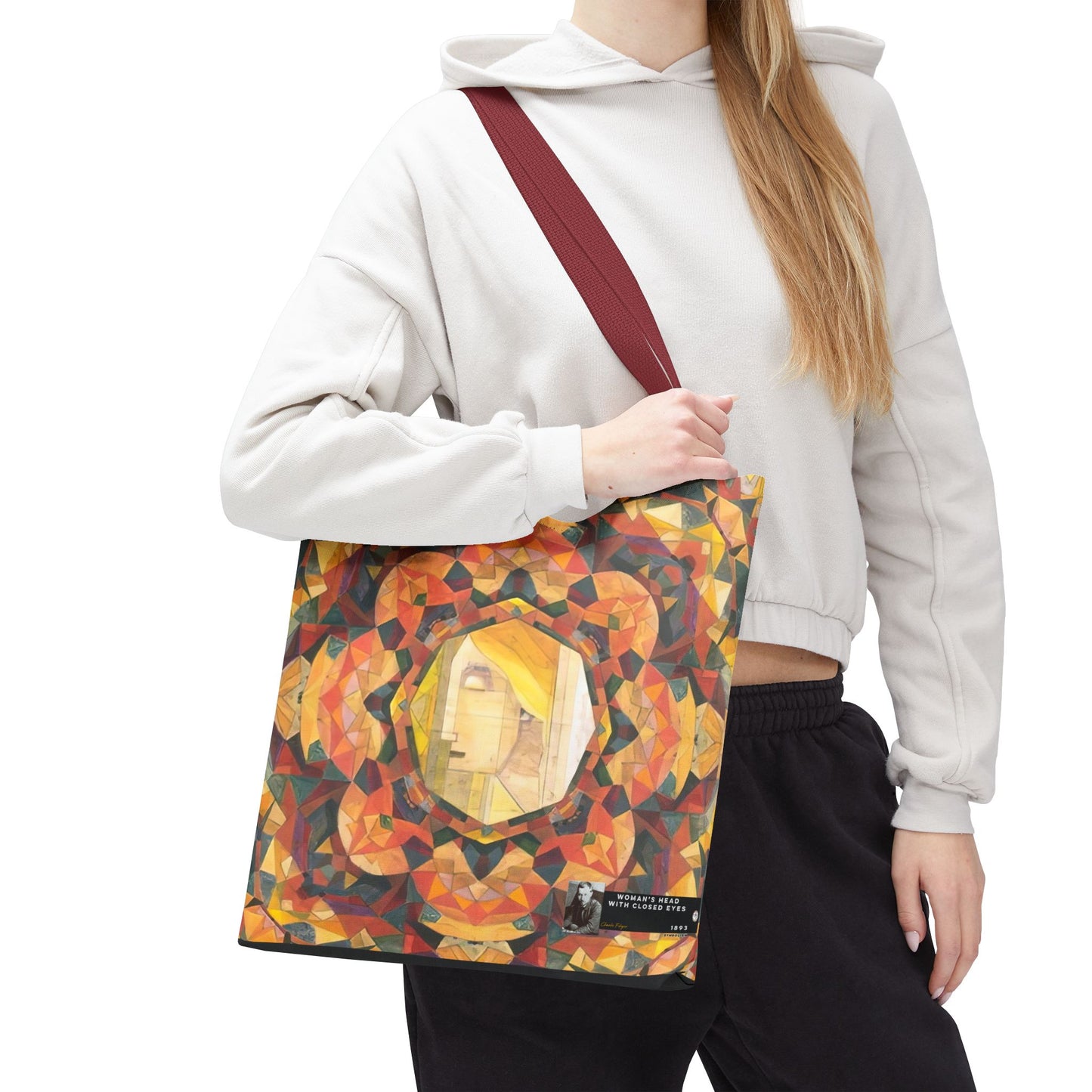 Filiger, Charles - Woman’s Head with Closed Eyes (1893) - Tote Bag